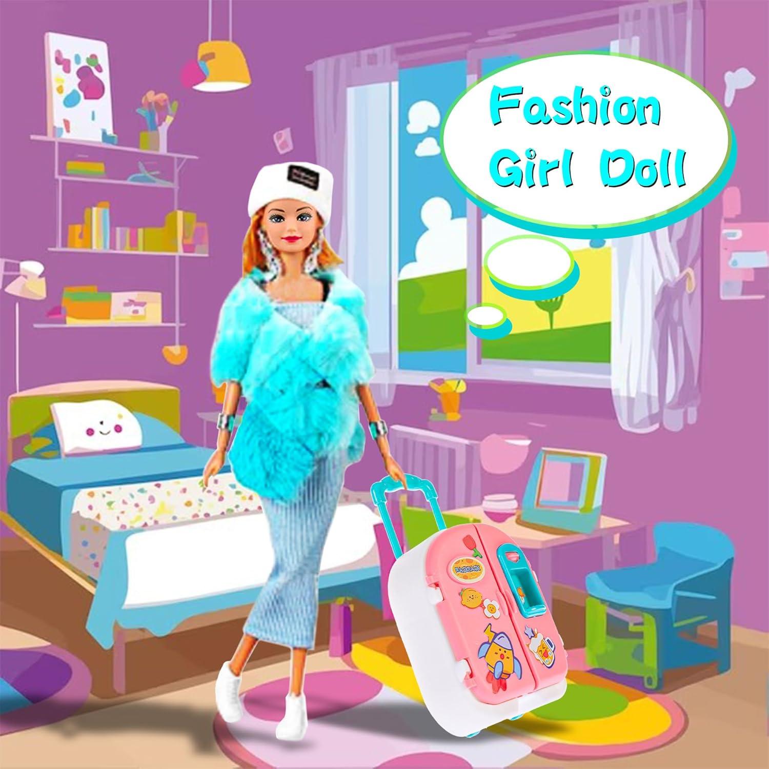 Conjunto de Muñeca y Armario Ebuddy 106 Piezas Ropa Niñas