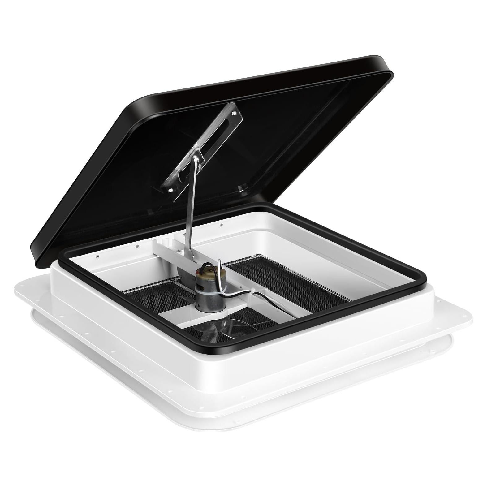 Ventilador de Techo Reversible Livpow 12V 14" x 14" Tapa Negra