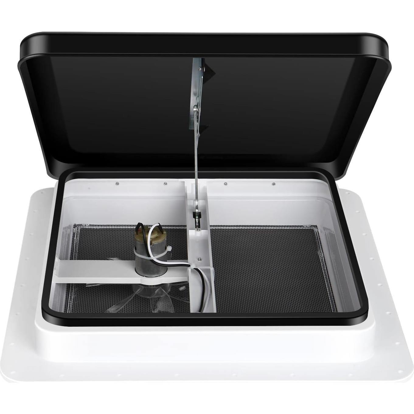 Ventilador de Techo Reversible Livpow 12V 14" x 14" Tapa Negra