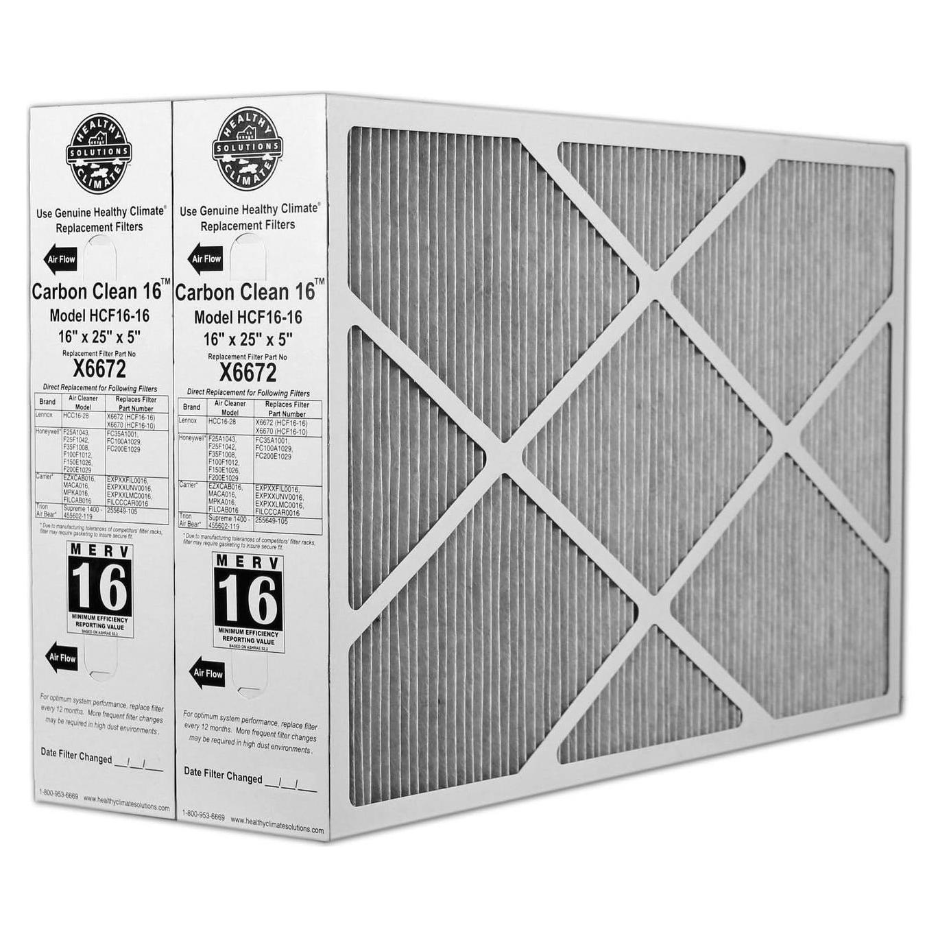 Filtro de Aire MERV 16 Carbono Lennox X6672 - Paquete de 2