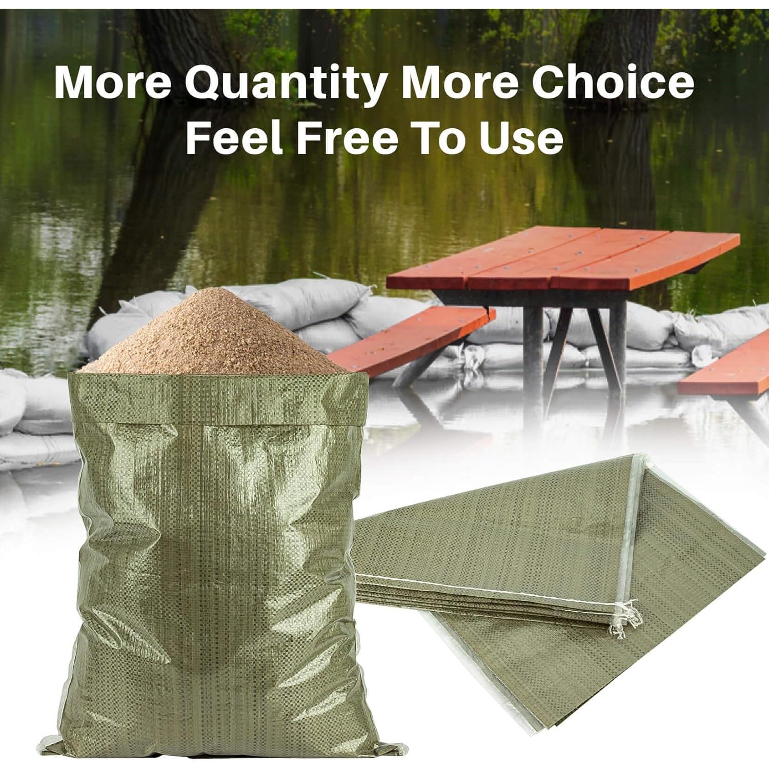 Bolsas de Arena Vacías LX-Bolsa Verde 7PCS Polipropileno 30.6x17.7cm