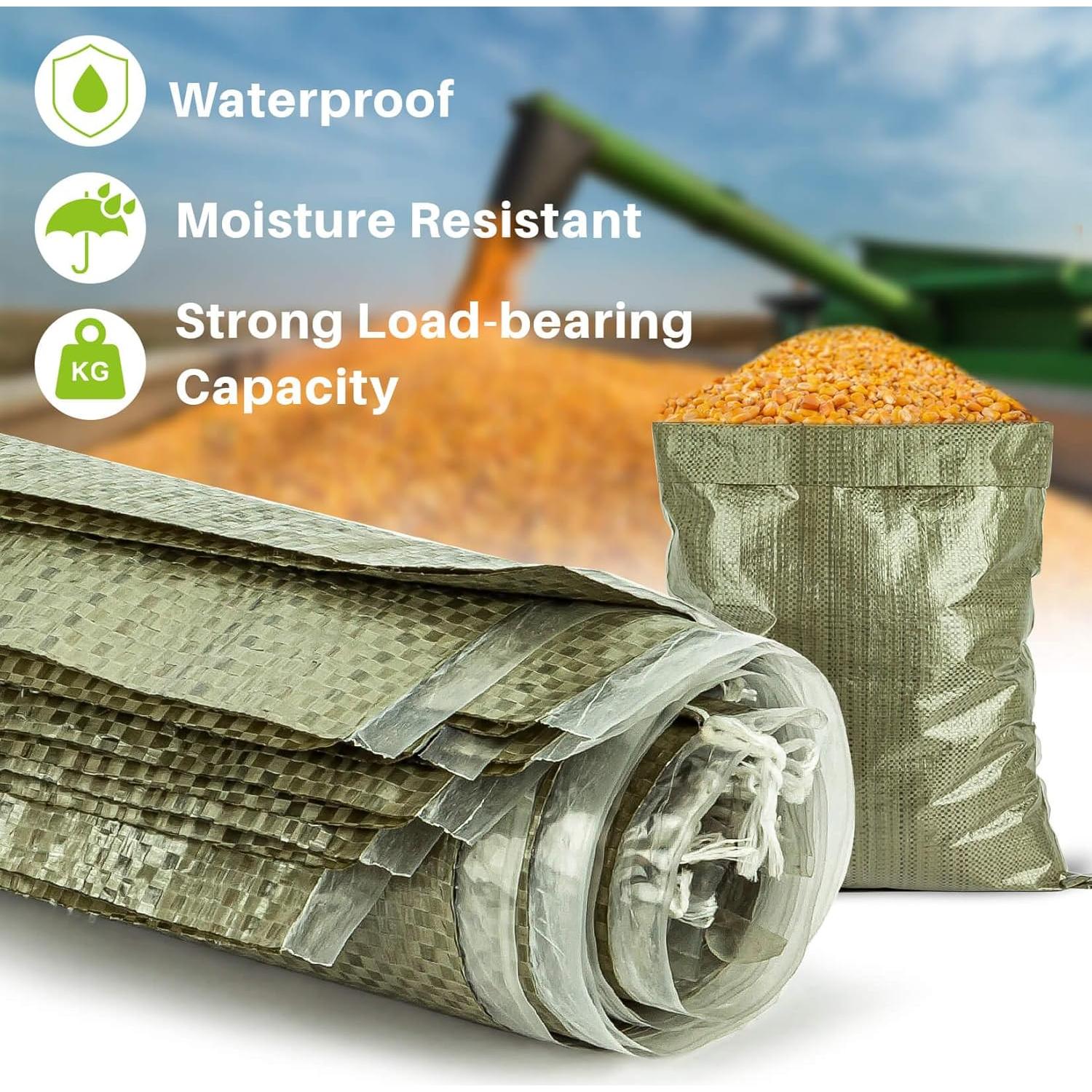 Bolsas de Arena Vacías LX-Bolsa Verde 7PCS Polipropileno 30.6x17.7cm