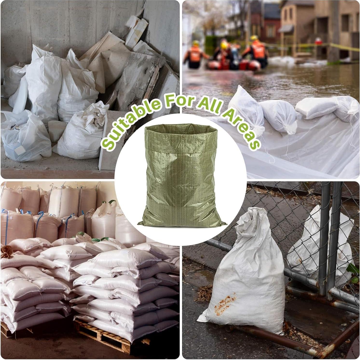 Bolsas de Arena Vacías LX-Bolsa Verde 7PCS Polipropileno 30.6x17.7cm