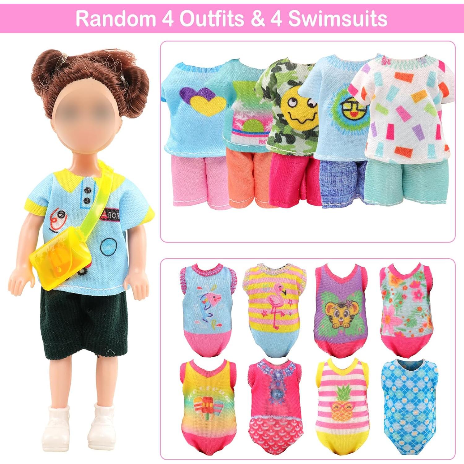 19 Piezas Ropa de Muñeca Miunana 13.5 cm Accesorios