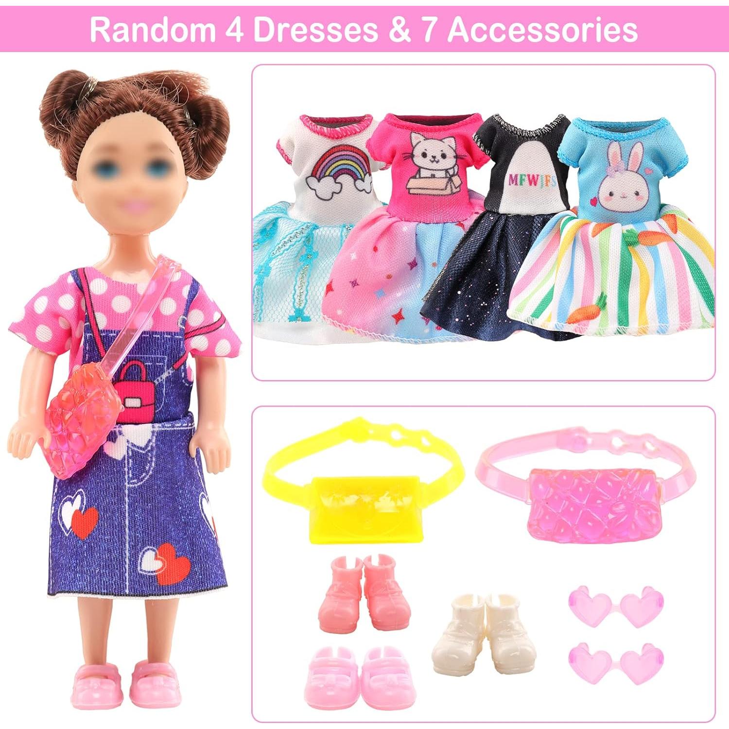 19 Piezas Ropa de Muñeca Miunana 13.5 cm Accesorios