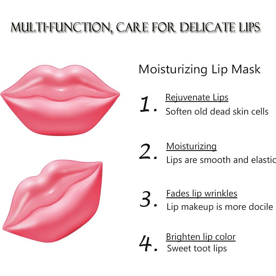 Mascarilla Hidratante para Labios Miniling - 20 Piezas Rosa