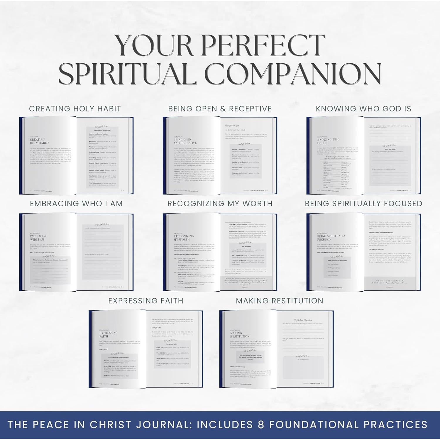 Diario Cristiano Guiado Armonía Divina A5 - Oración y Gratitud