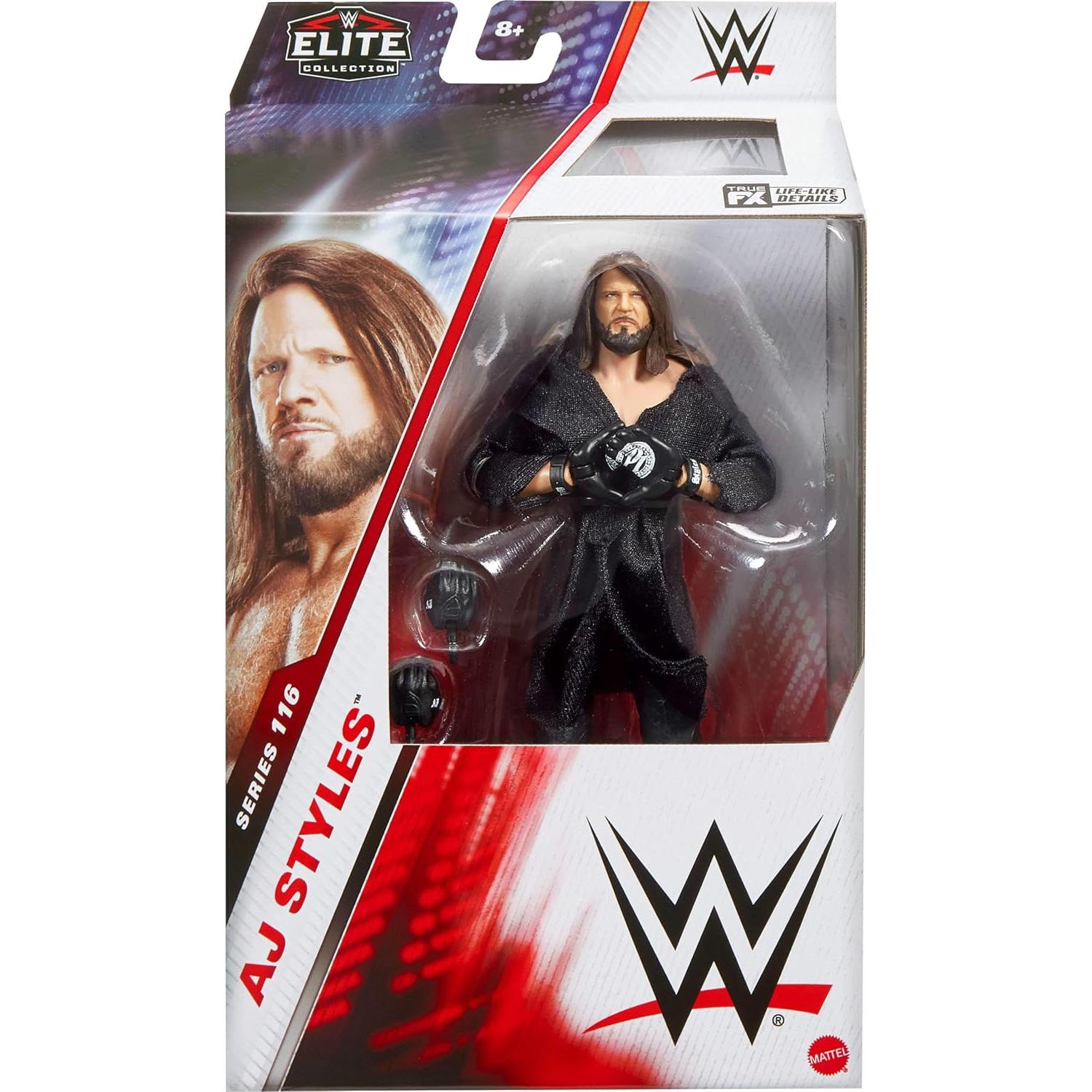 Figura de Acción Mattel WWE Elite AJ Styles 8 cm