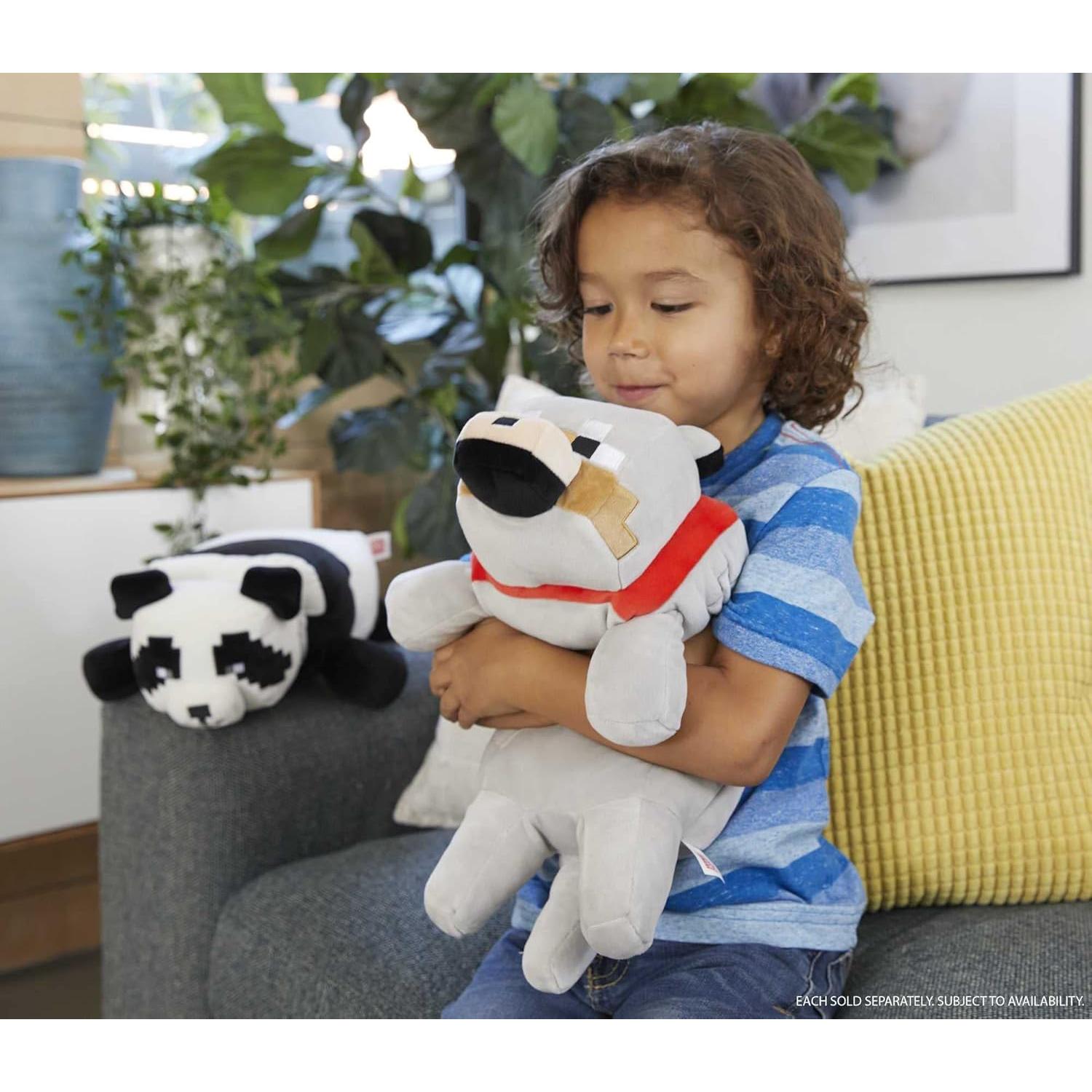 Figura de Peluche Mattel Minecraft Lobo 30 cm Suave Coleccionable