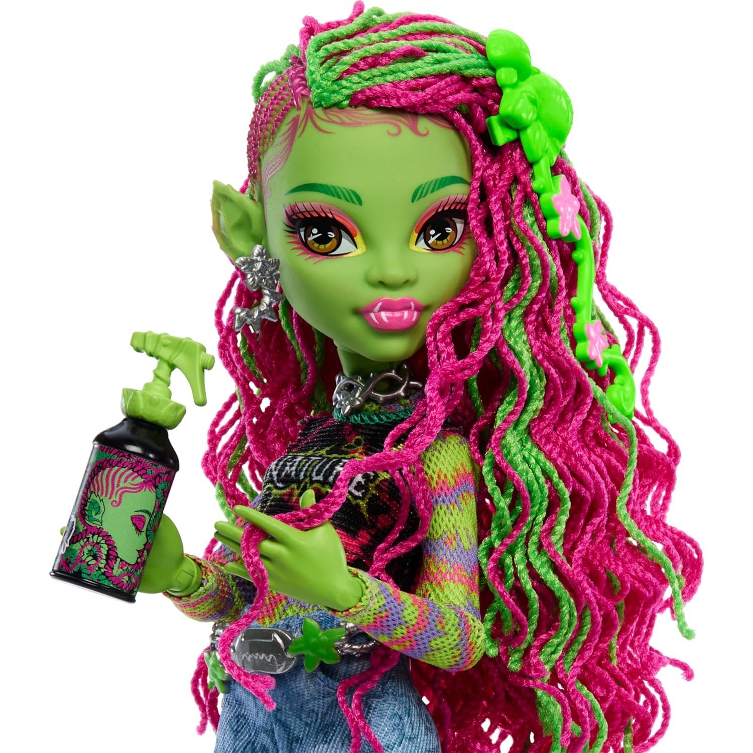 Muñeca Monster High Venus McFlytrap con mascota y accesorios