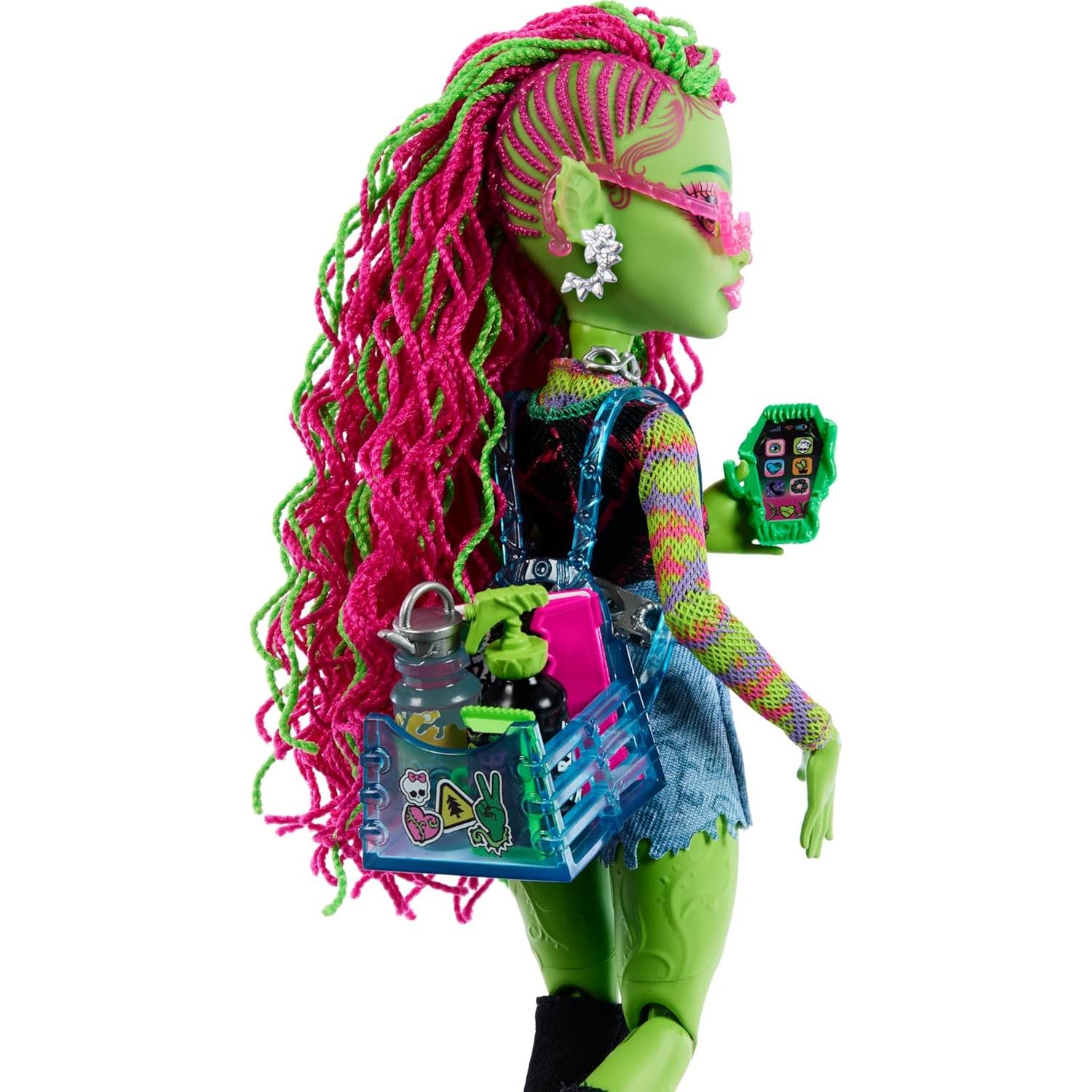 Muñeca Monster High Venus McFlytrap con mascota y accesorios