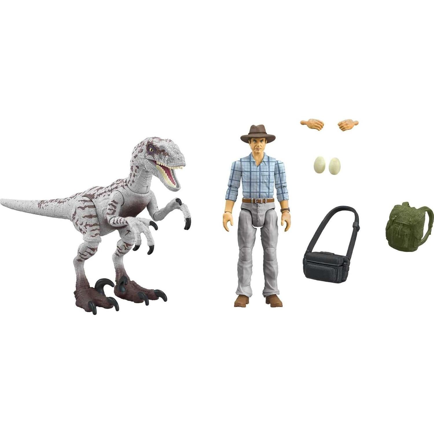 Conjunto de Figuras de Acción Mattel Jurassic World Dr. Alan Grant