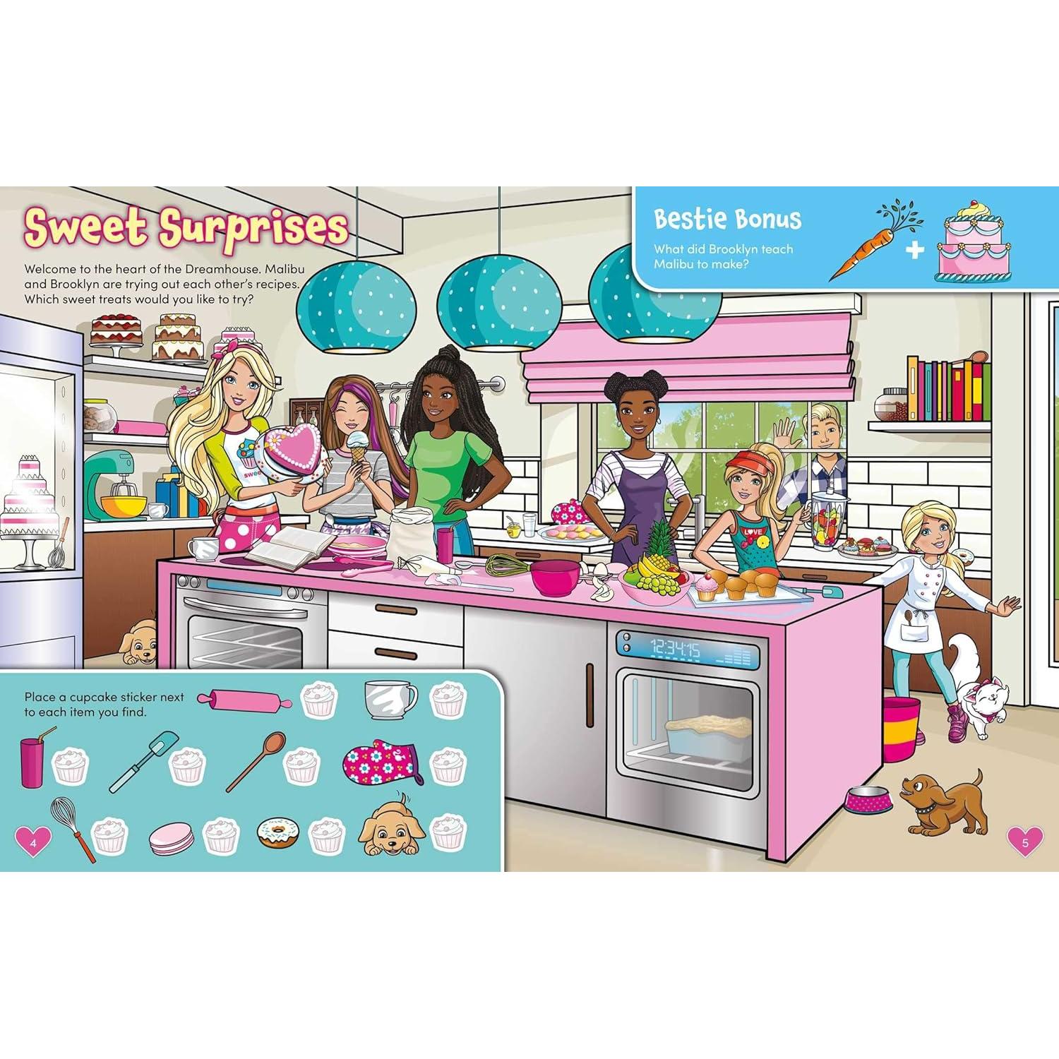 Barbie Dreamhouse Seek-and-Find Adventure: 100% Officially Licensed by Mattel, Sticker & Activity Book for Kids Ages 4 to 8