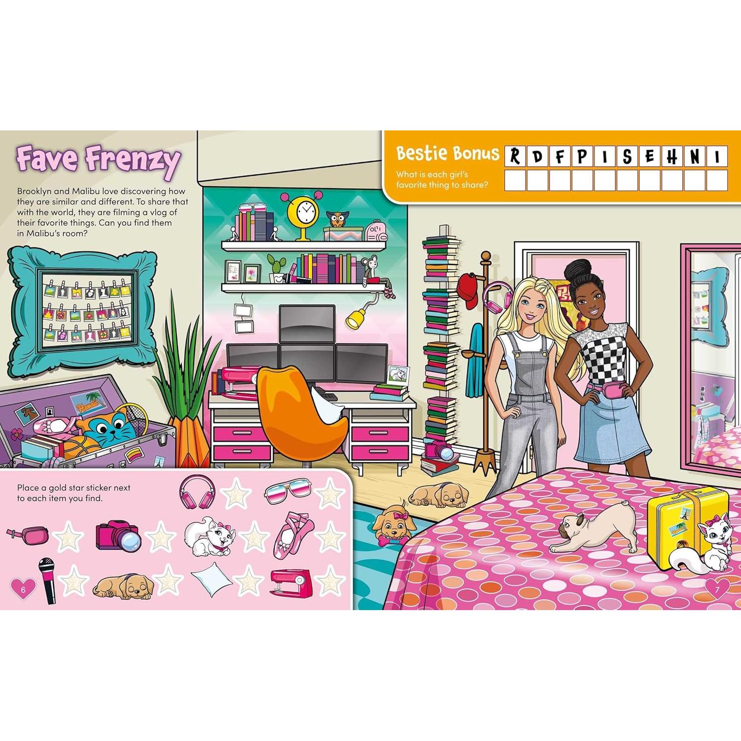Barbie Dreamhouse Seek-and-Find Adventure: 100% Officially Licensed by Mattel, Sticker & Activity Book for Kids Ages 4 to 8