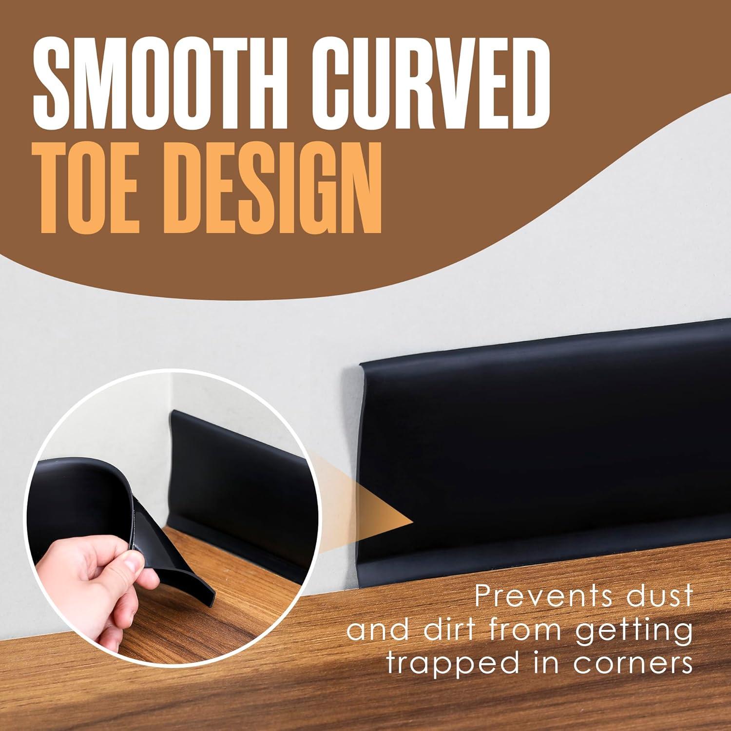 Moldura de Base Autoadhesiva Houseables 10.54cm x 18.29m Negro