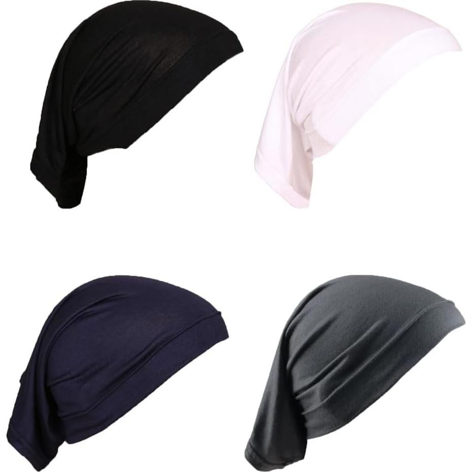 Gorro Hijab Elástico Yeieeo para Mujeres - 4 Piezas Transpirables