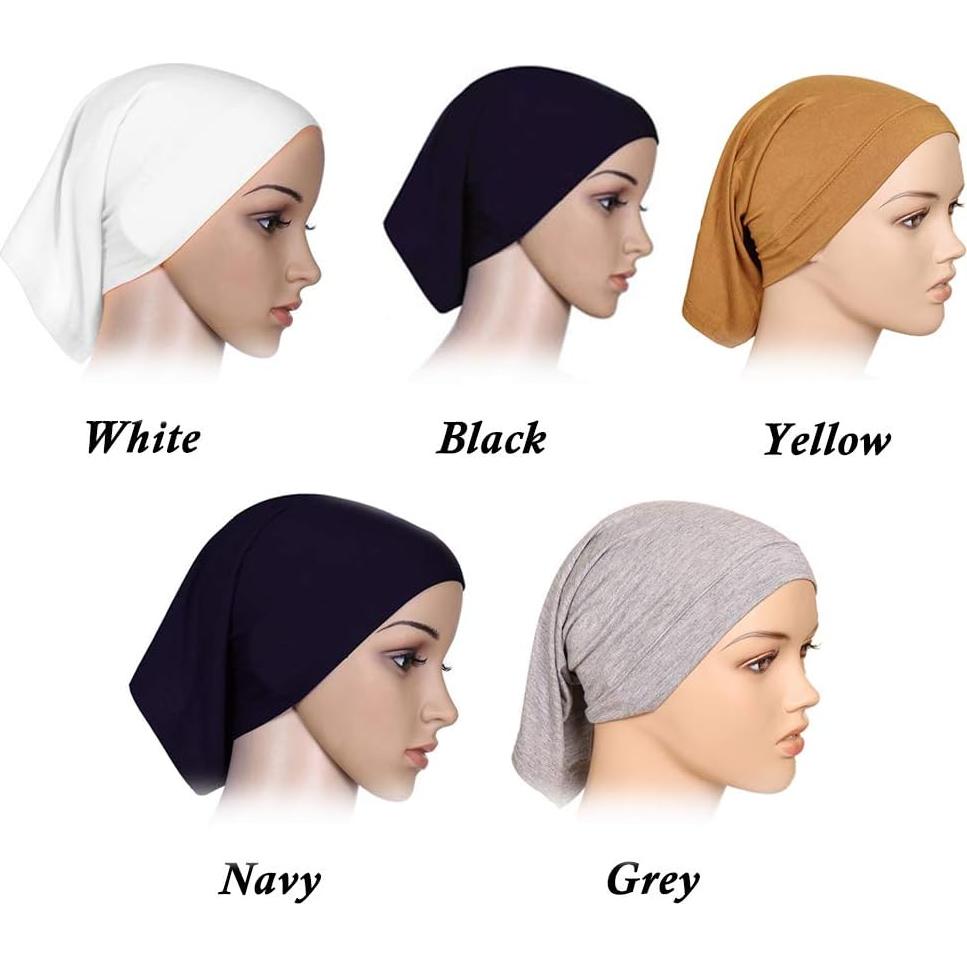 Gorro Hijab Elástico Yeieeo para Mujeres - 4 Piezas Transpirables