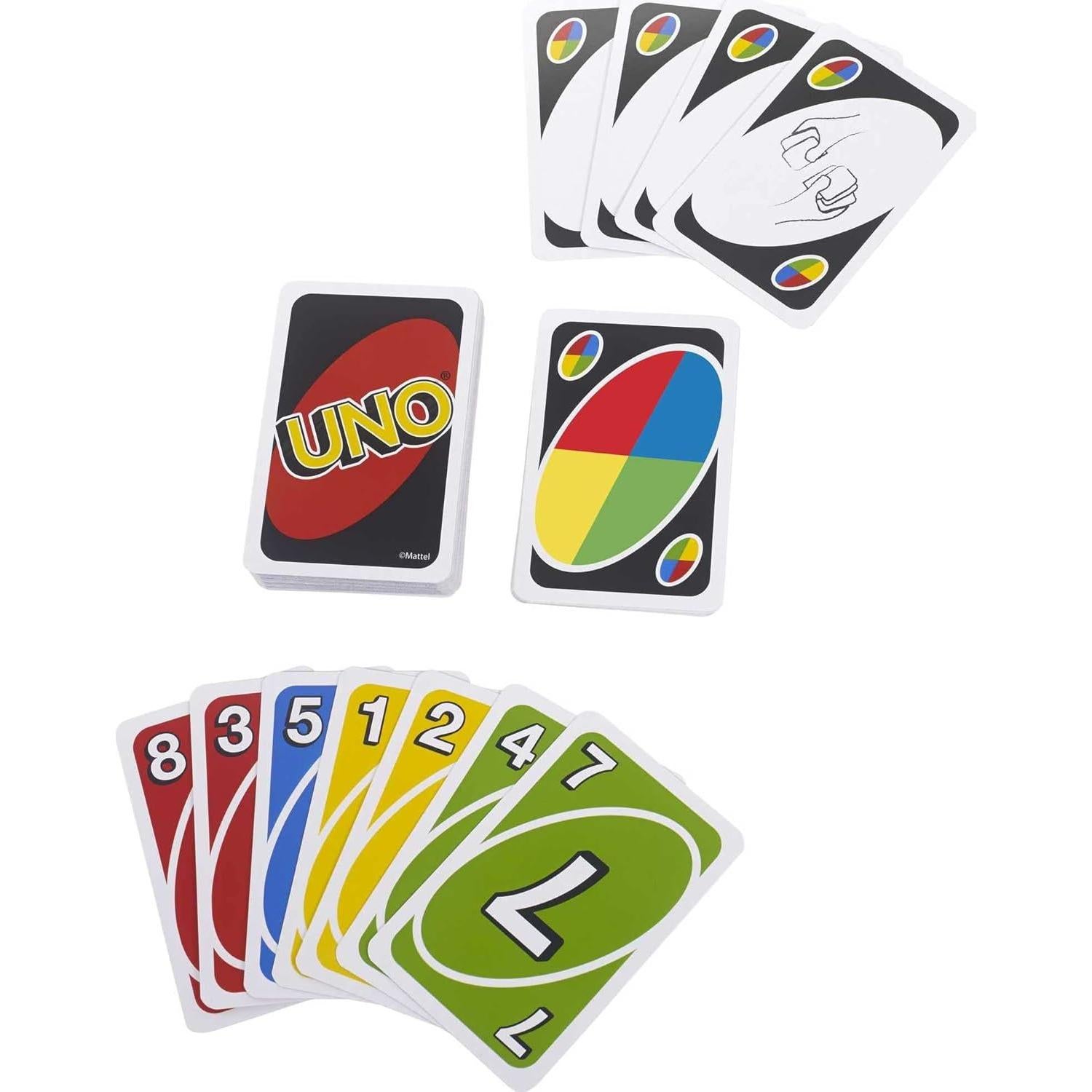 Juego de Cartas Mattel UNO, Phase 10 y ONO 99 en Lata