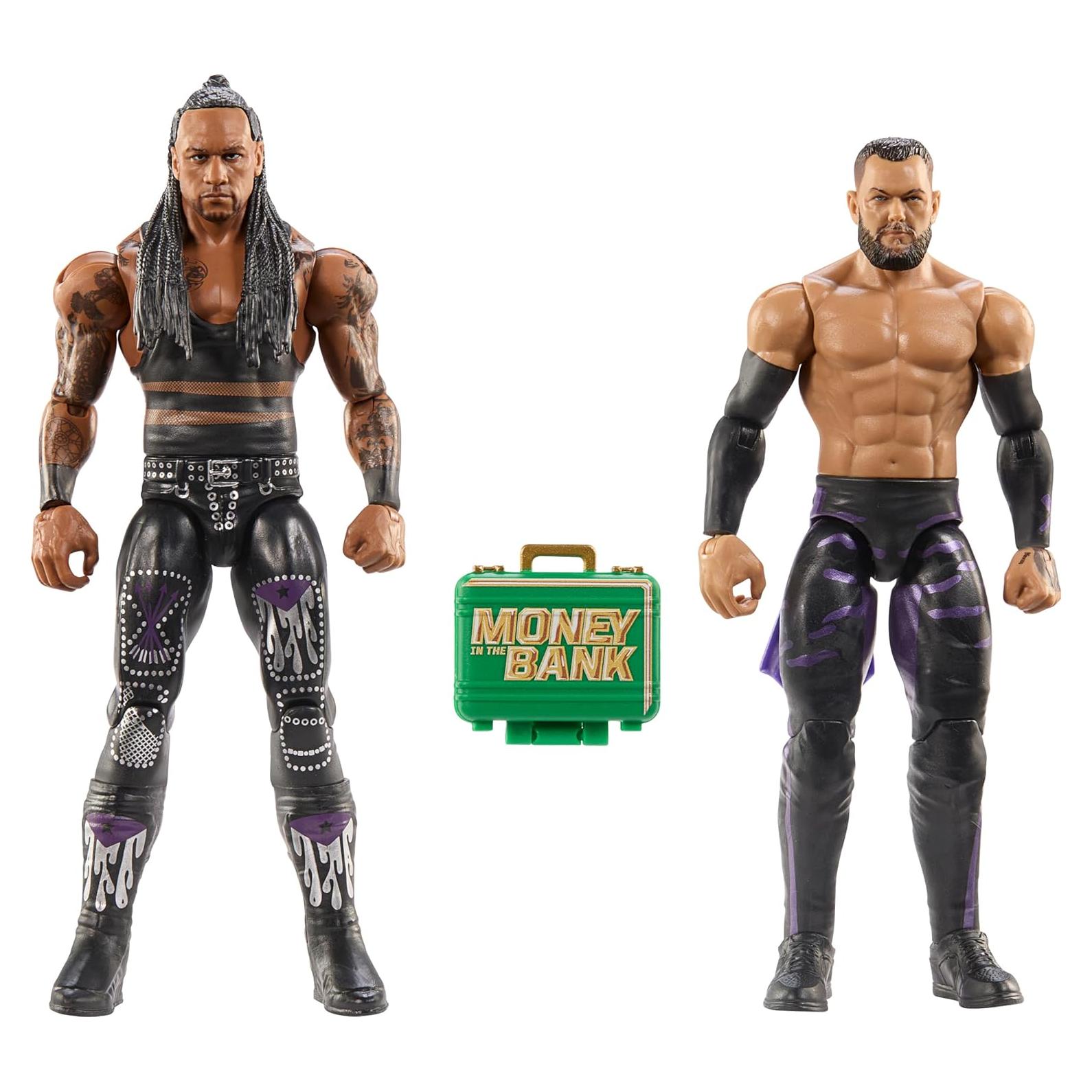 WWE Main Event Championship Showdown 2-Pack Action Figures & Accessory, Series #20 Damian Priest & Finn Balor Collectible Set