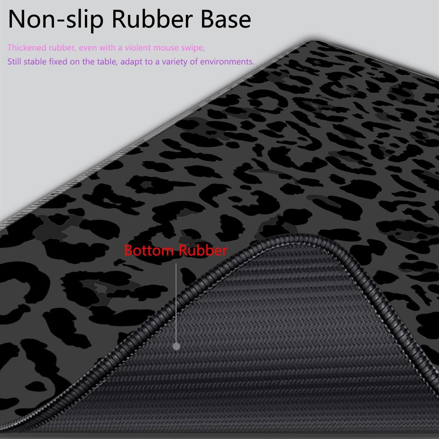 Alfombrilla de Ratón Bxgolkgd XL Estampado Leopardo 80x30cm