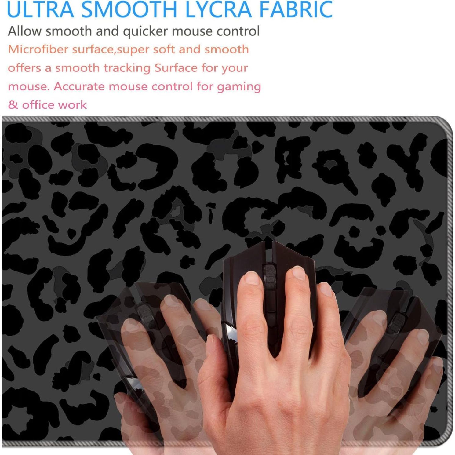 Alfombrilla de Ratón Bxgolkgd XL Estampado Leopardo 80x30cm