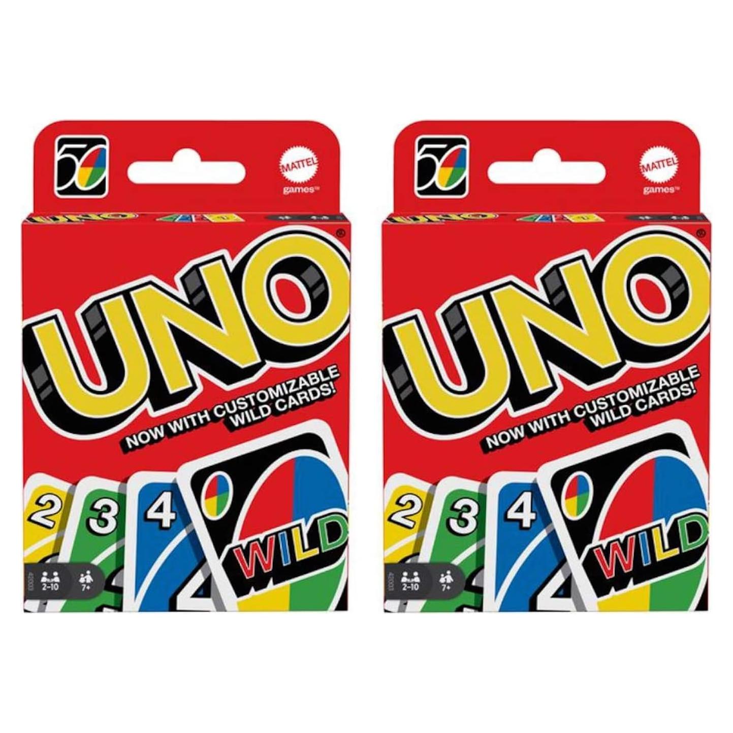 Juego de Cartas Uno Mattel 2 Paquetes Colorido