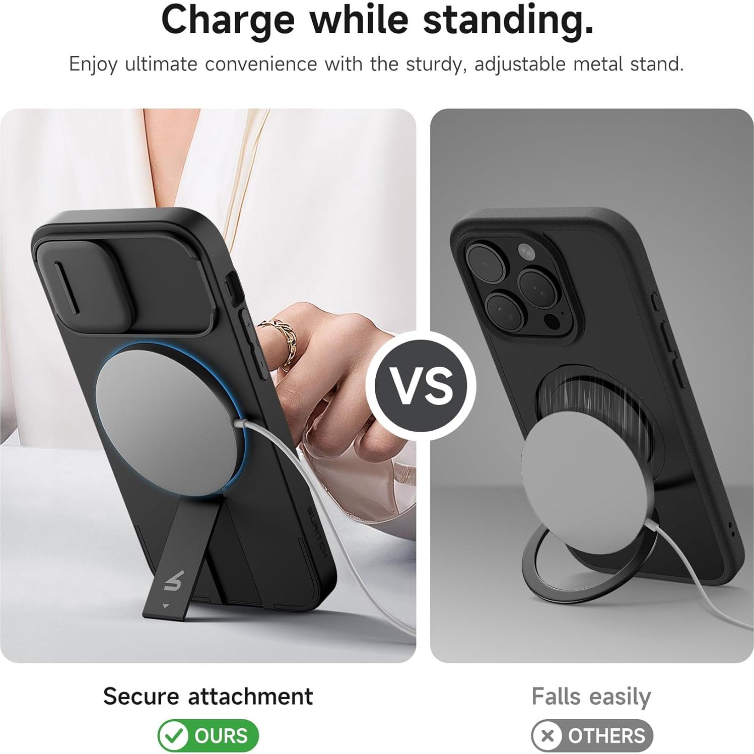 Funda SURITCH para iPhone 12/12 Pro con Soporte y Cubierta Magnética