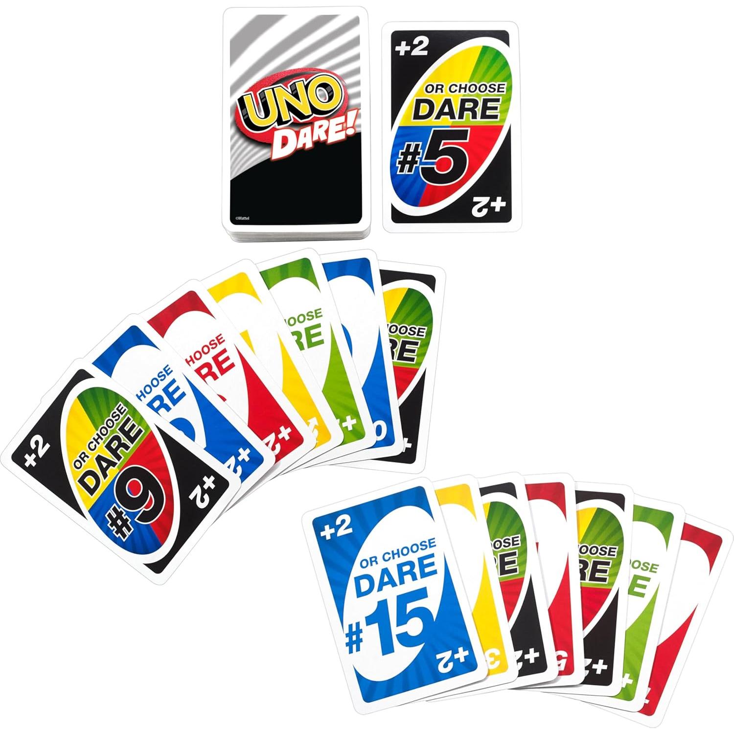 Juego de Cartas UNO Dare Mattel con Desafíos Divertidos