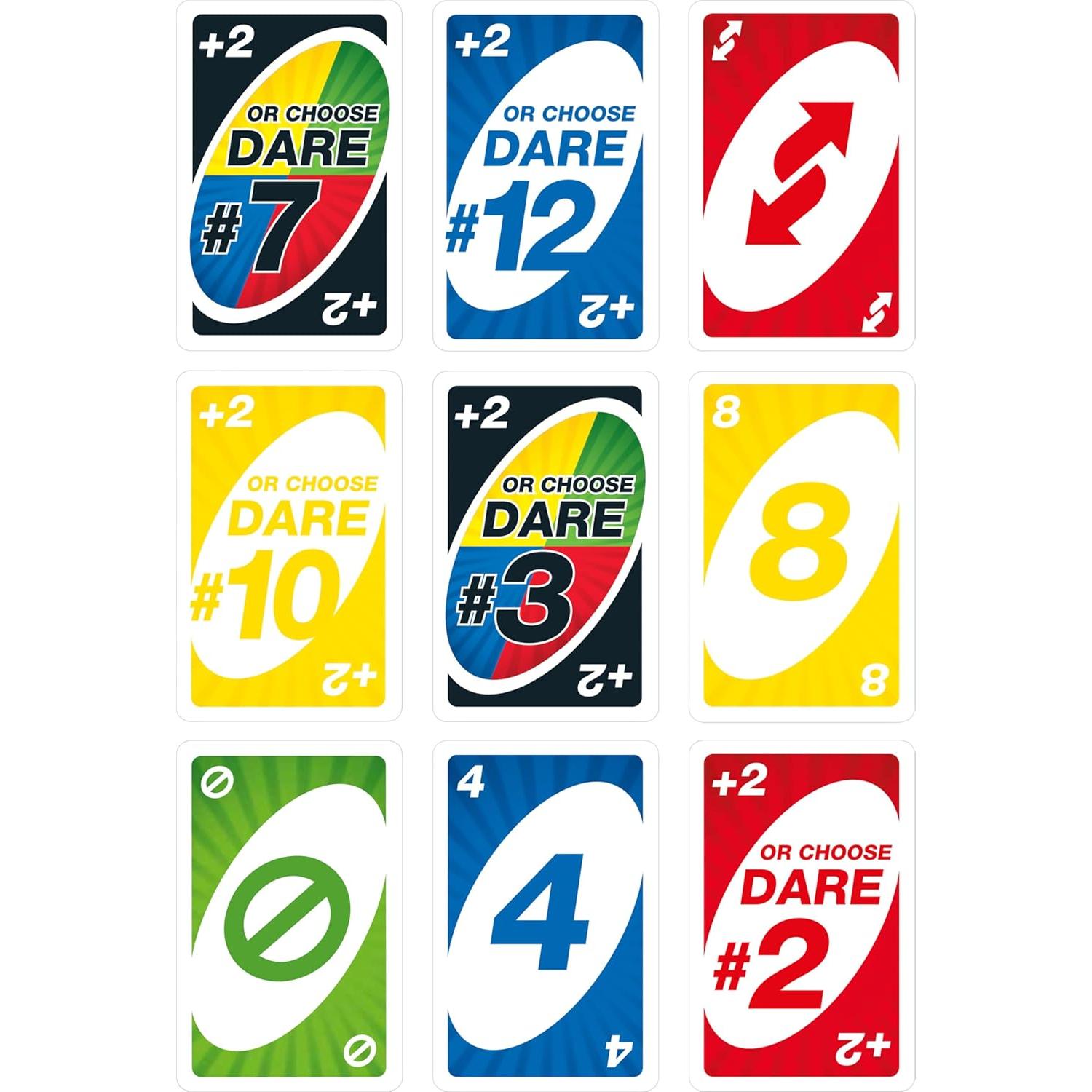 Juego de Cartas UNO Dare Mattel con Desafíos Divertidos