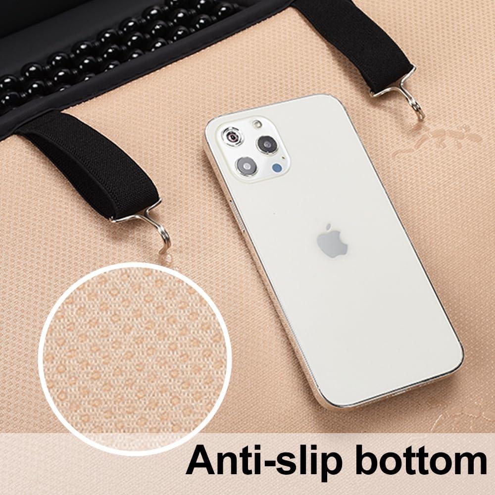 Cojín de Asiento de Coche de Madera Blueshyhall - 2 Pcs Negro