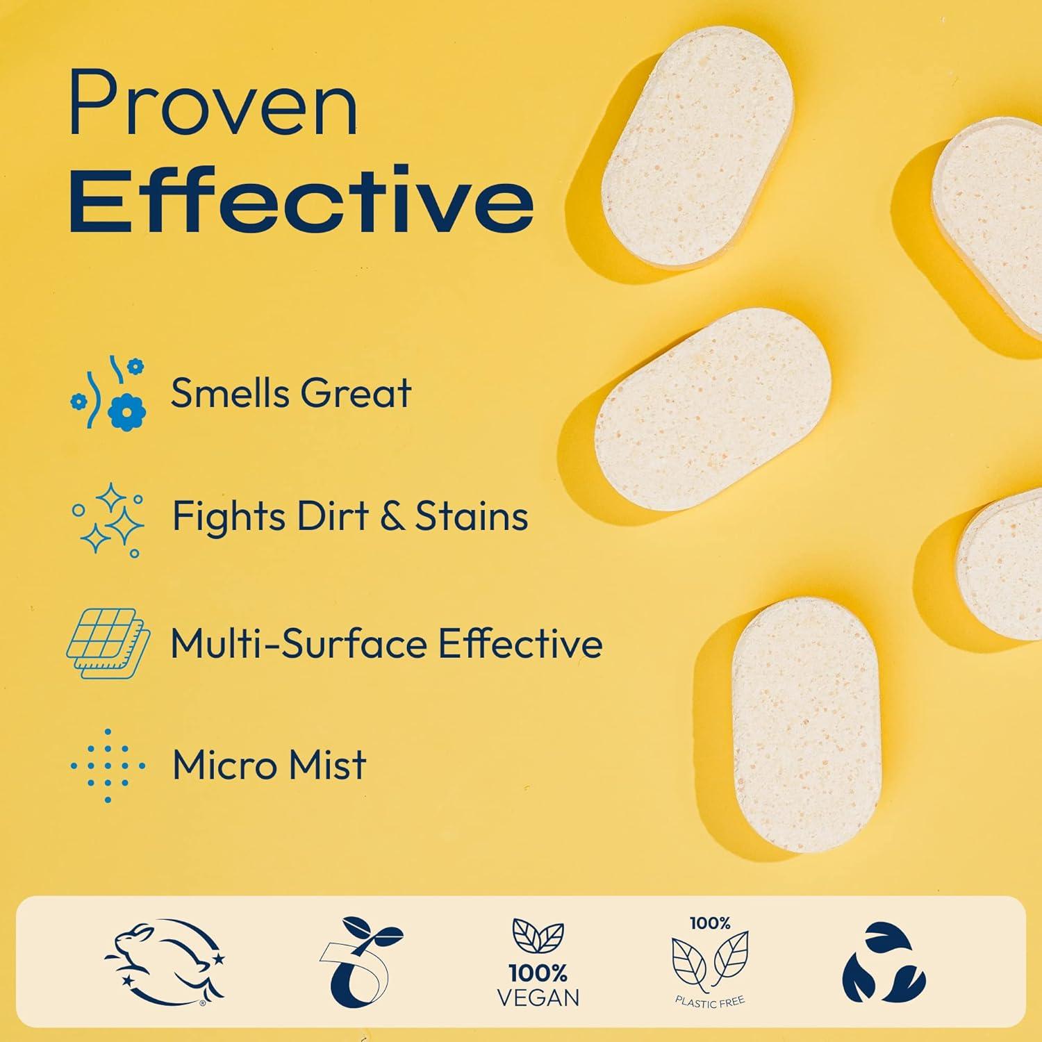 Tabletas de Recarga Limpiador Multiusos FOMIN - Cáscara de Limón - 12 Unidades