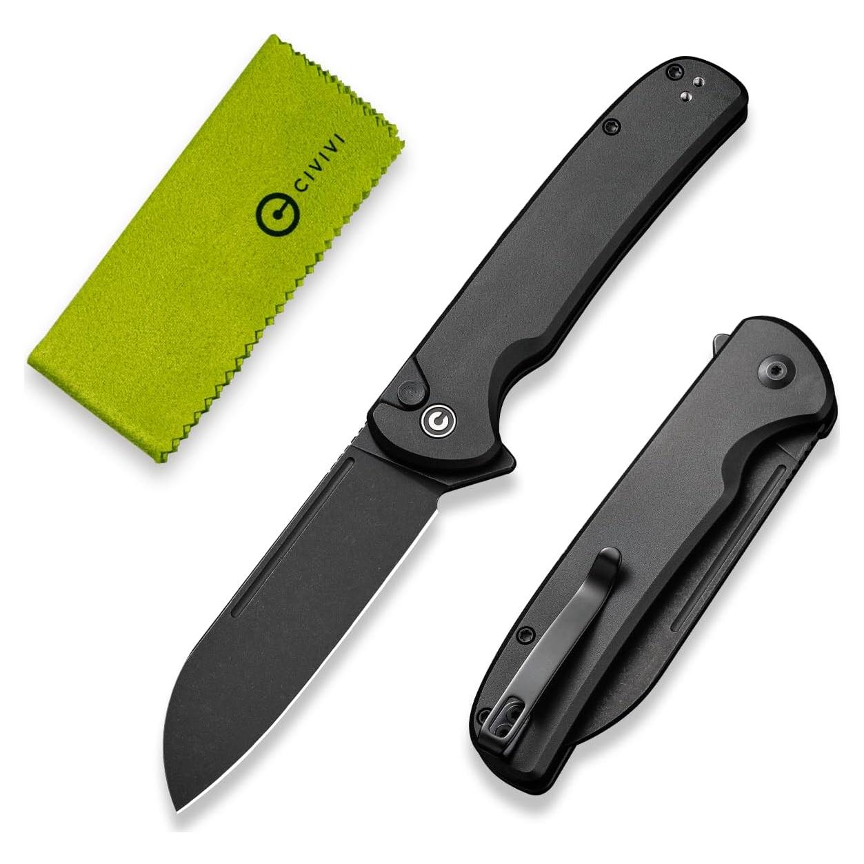 Cuchillo Plegable CIVIVI Chevalier II 8.81 cm Aluminio Negro