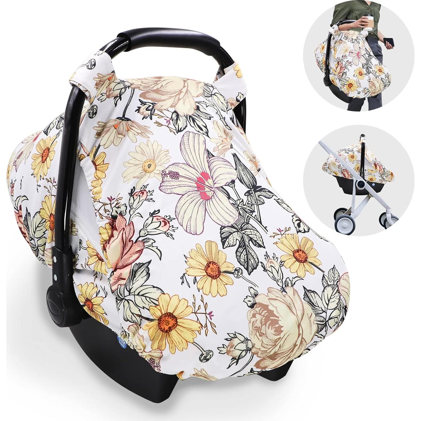 Cubierta de Asiento de Auto Floral para Bebé - 198g - Multiusos