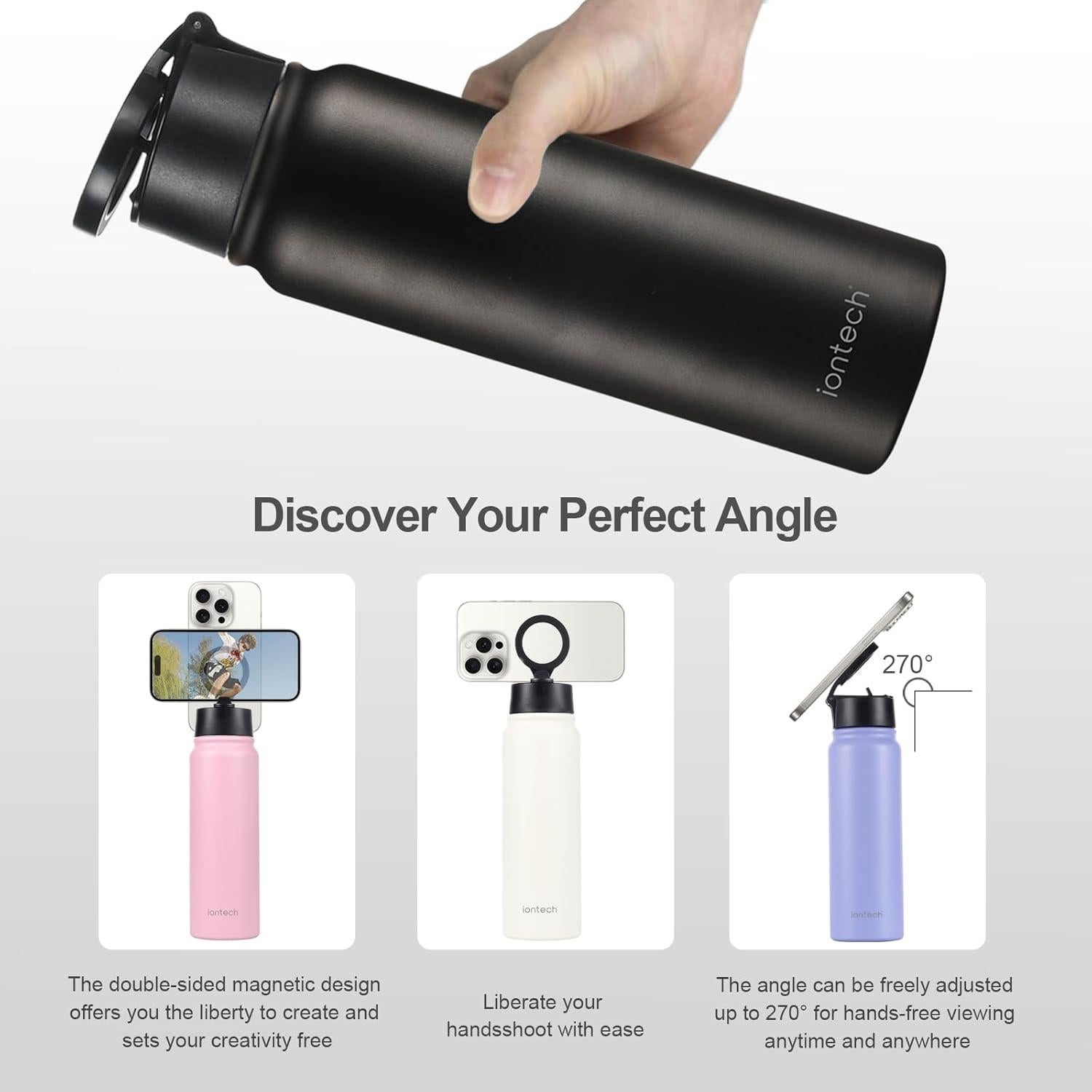 Botella de Agua Aislada ION 27oz con Soporte Magnético