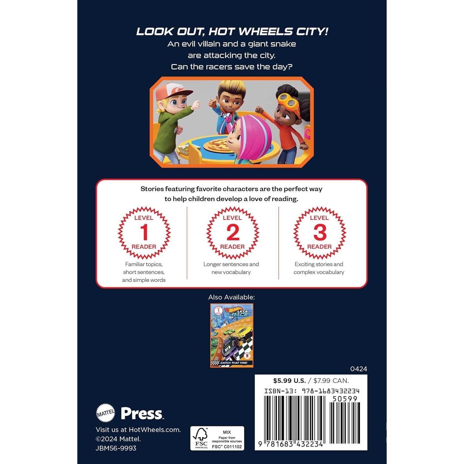 Hot Wheels Let's Race: Snake Attack! (Mattel Reader, Level 2)