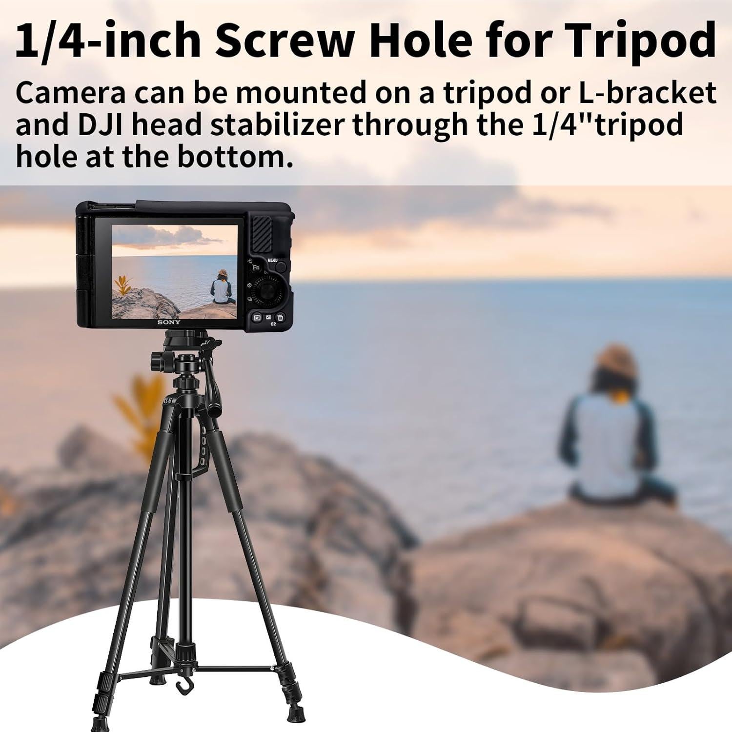 Funda protectora de silicona para cámara Sony ZV-1 negra