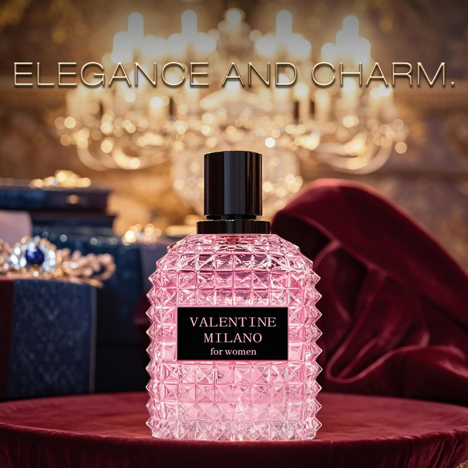 4PCS Perfume Set for Women - Floral Fragrance Gift Set with Vanilla,Sweet Fruity Eau De Parfume| 3.4 Fl Oz Each(La Vida Bella,La Vida Bella Crystal,La Vida Bella Ext,Valentine Milano)