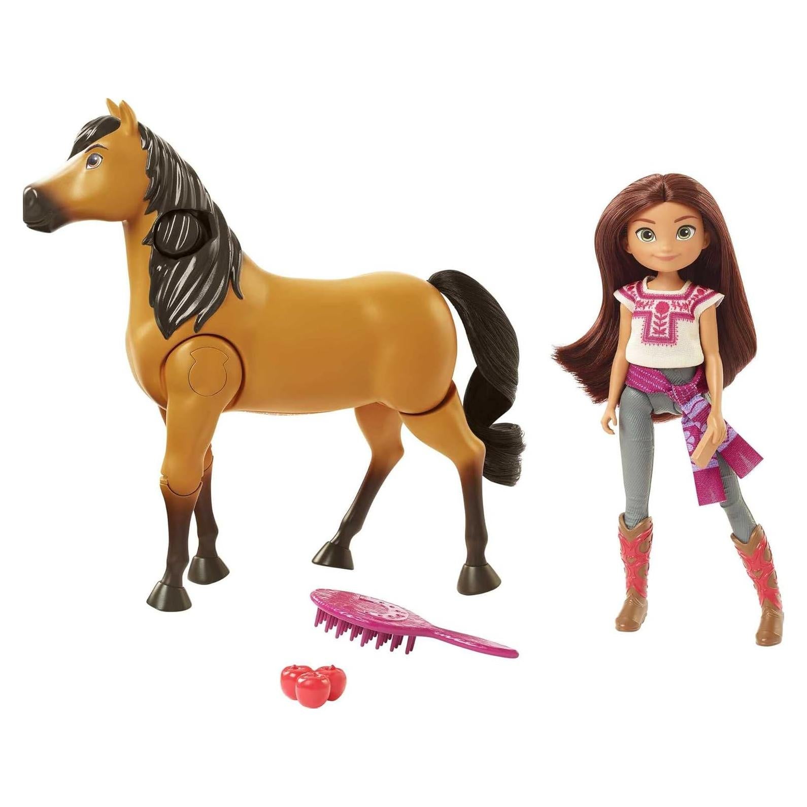 Muñeca Lucky y Caballo Spirit Mattel Juntos a Caballo 17.78 cm