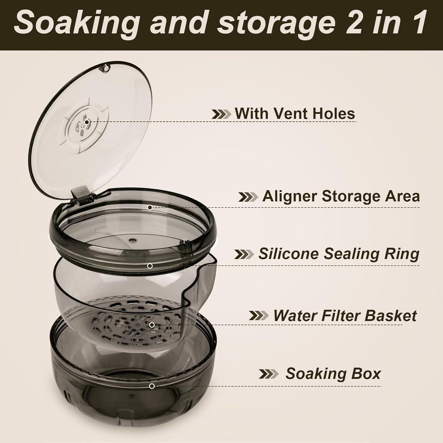 Estuche Limpiador de Retenedores Maoeroral Negro 9.5x6.3cm