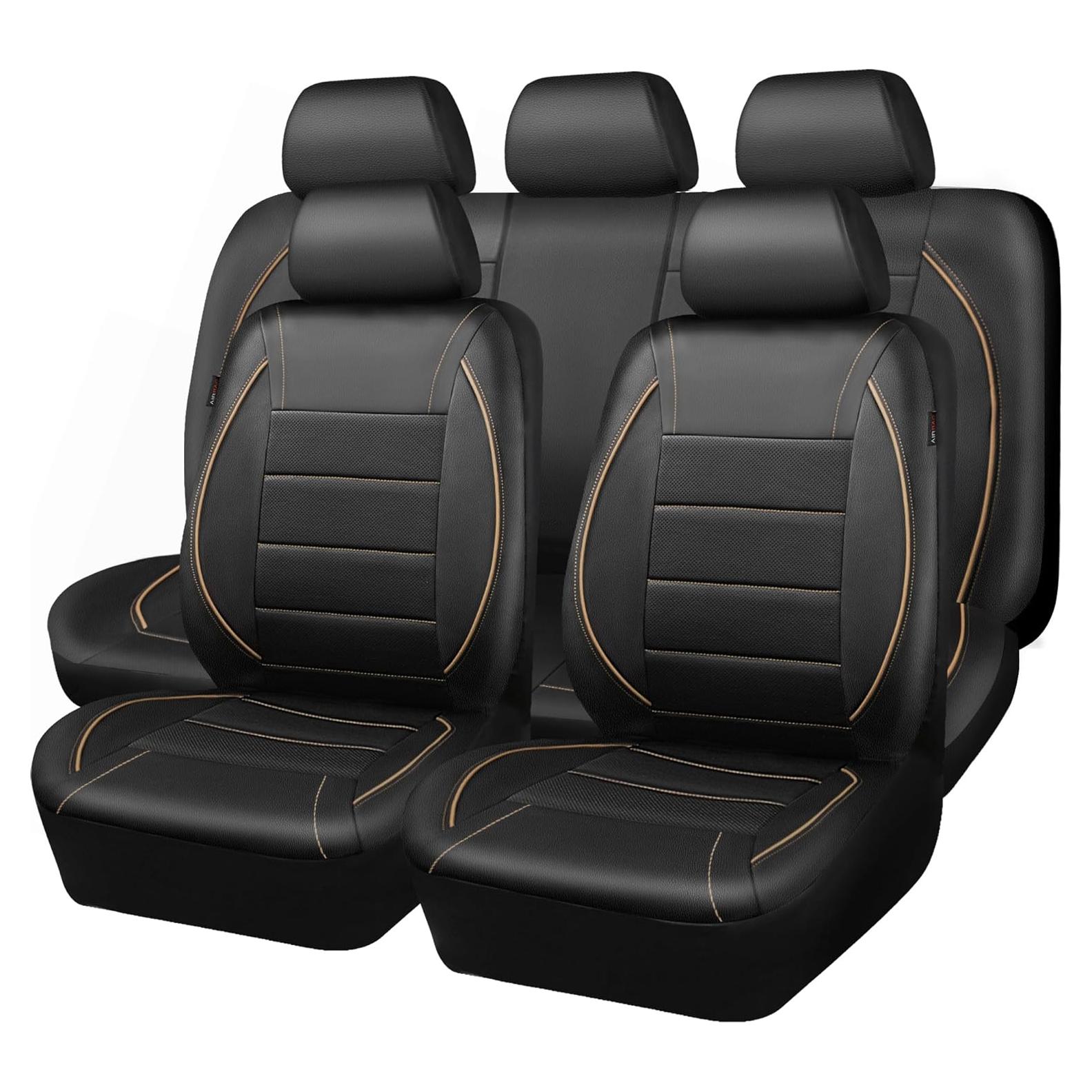 Cubierta de Asiento de Coche CAR PASS Universal PU Negro Beige