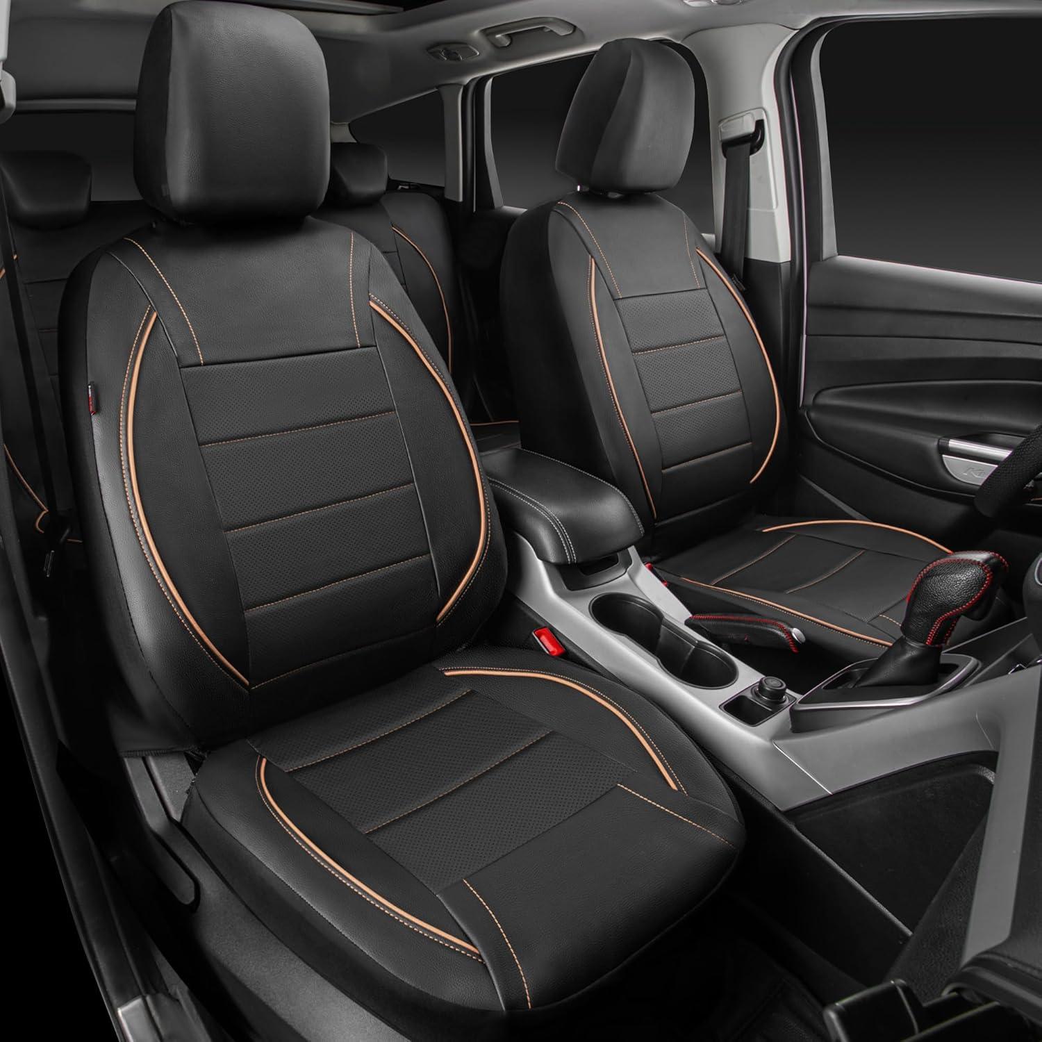 Cubierta de Asiento de Coche CAR PASS Universal PU Negro Beige