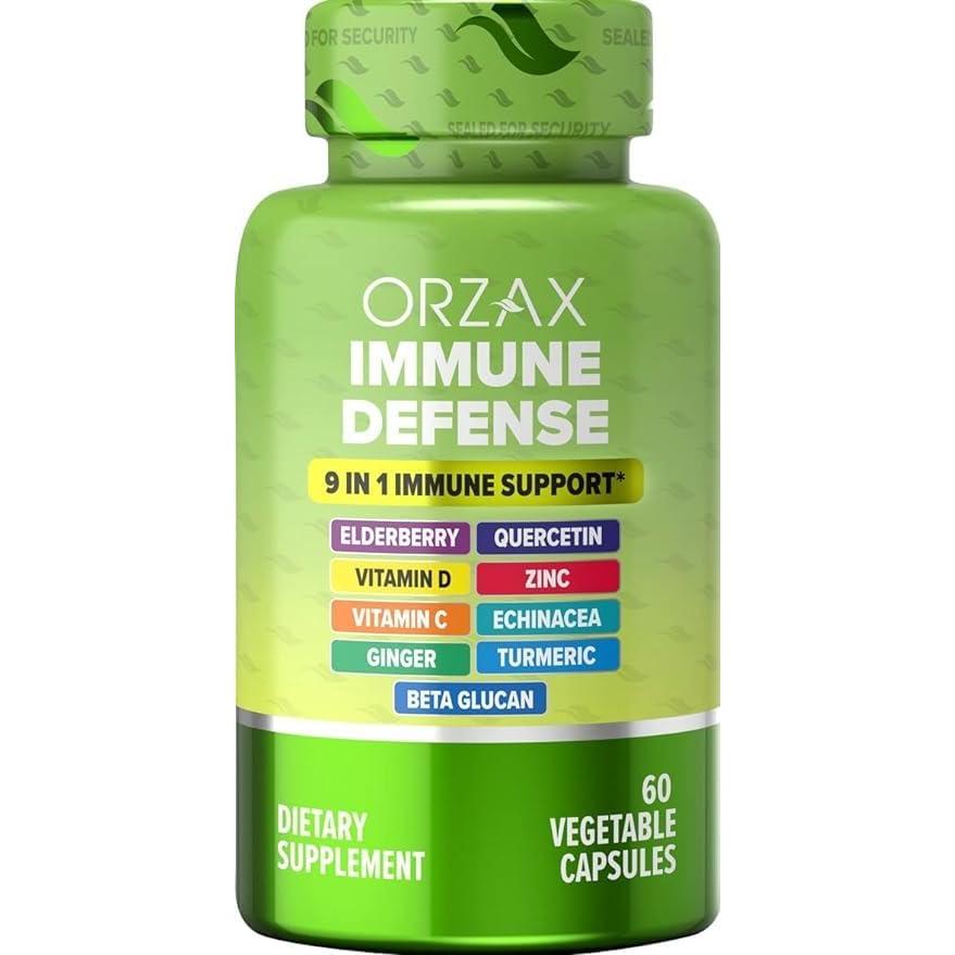 Suplemento Inmunológico ORZAX 9 en 1 - 60 Cápsulas Vegetales
