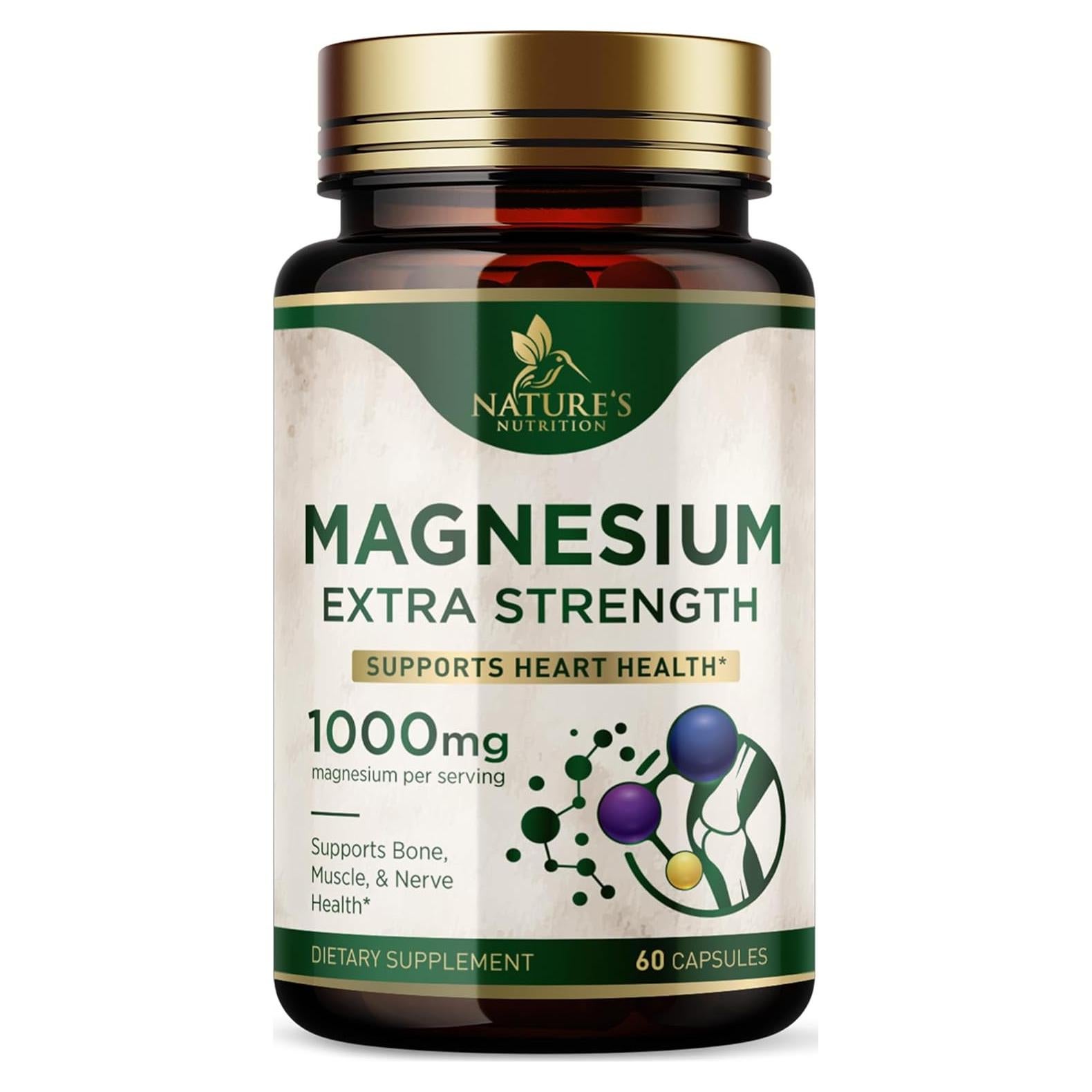 Suplemento de Magnesio Citrato y Óxido 1000mg - 60 Cápsulas