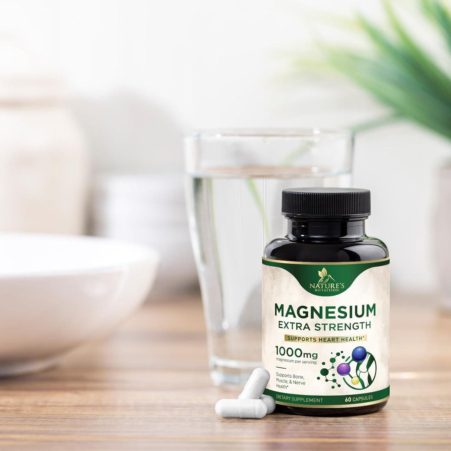 Suplemento de Magnesio Citrato y Óxido 1000mg - 60 Cápsulas