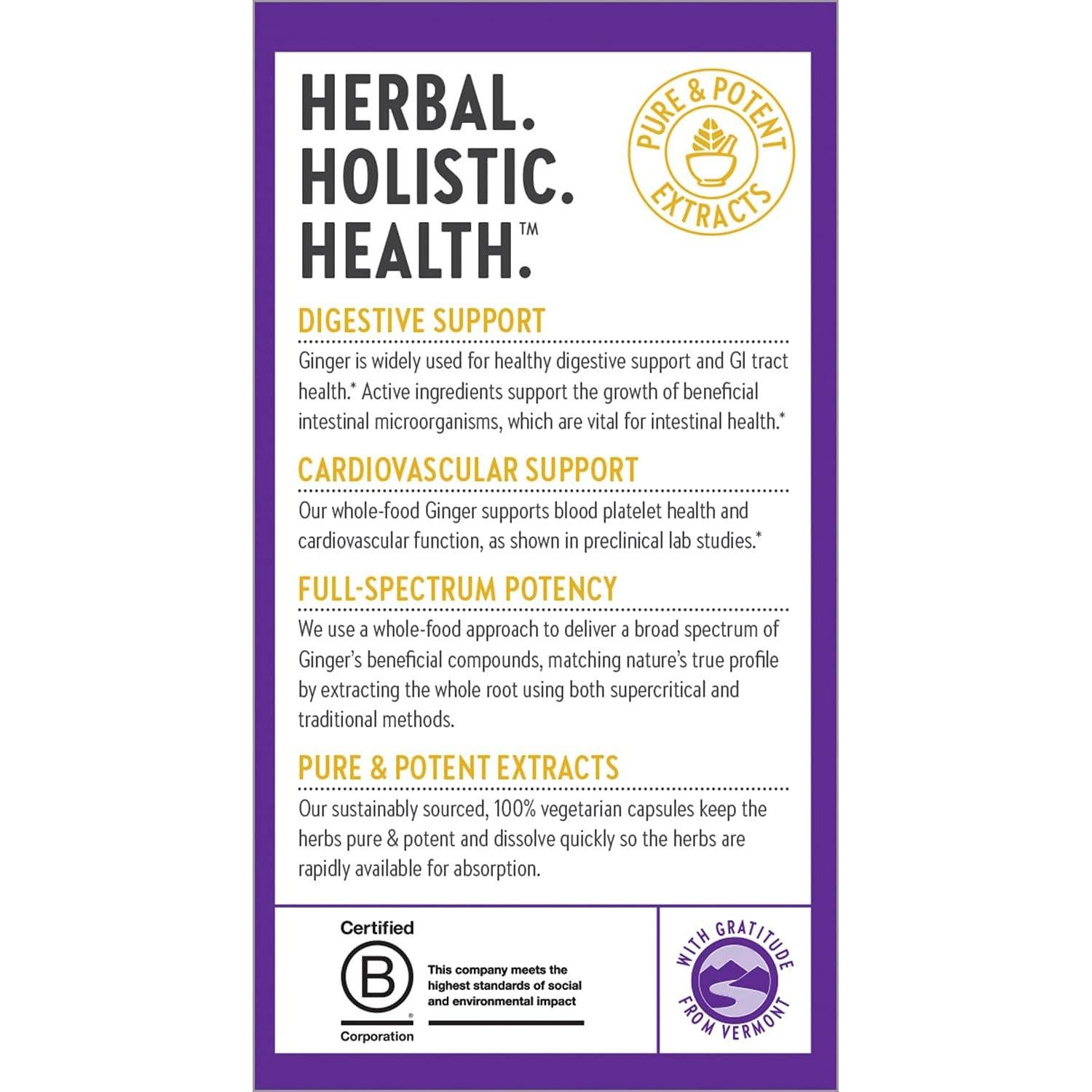 Suplemento de Jengibre Orgánico New Chapter 60 Cápsulas Vegetarianas