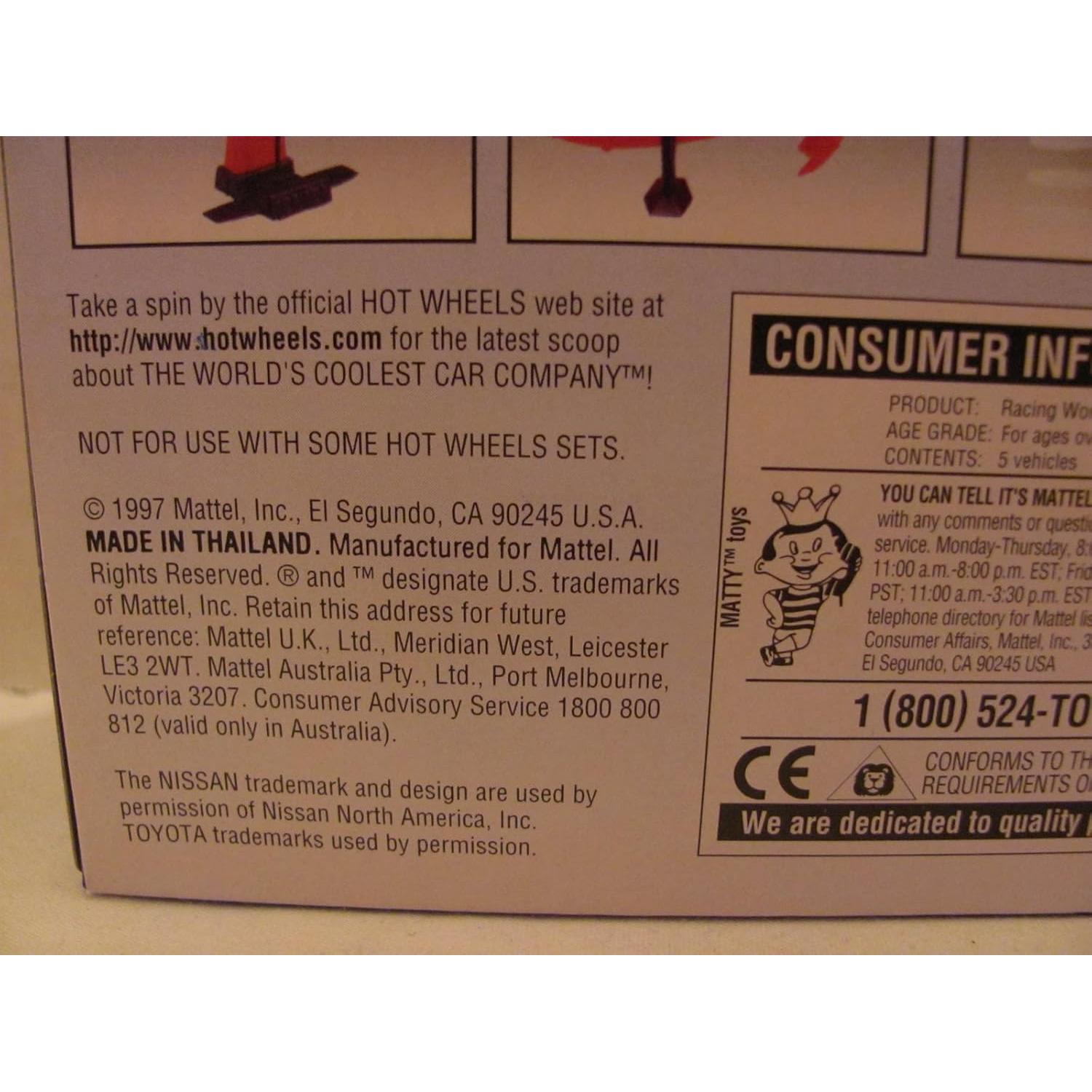 Hot Wheels - Mundo de Carreras - Paquete de 5 coches metálicos