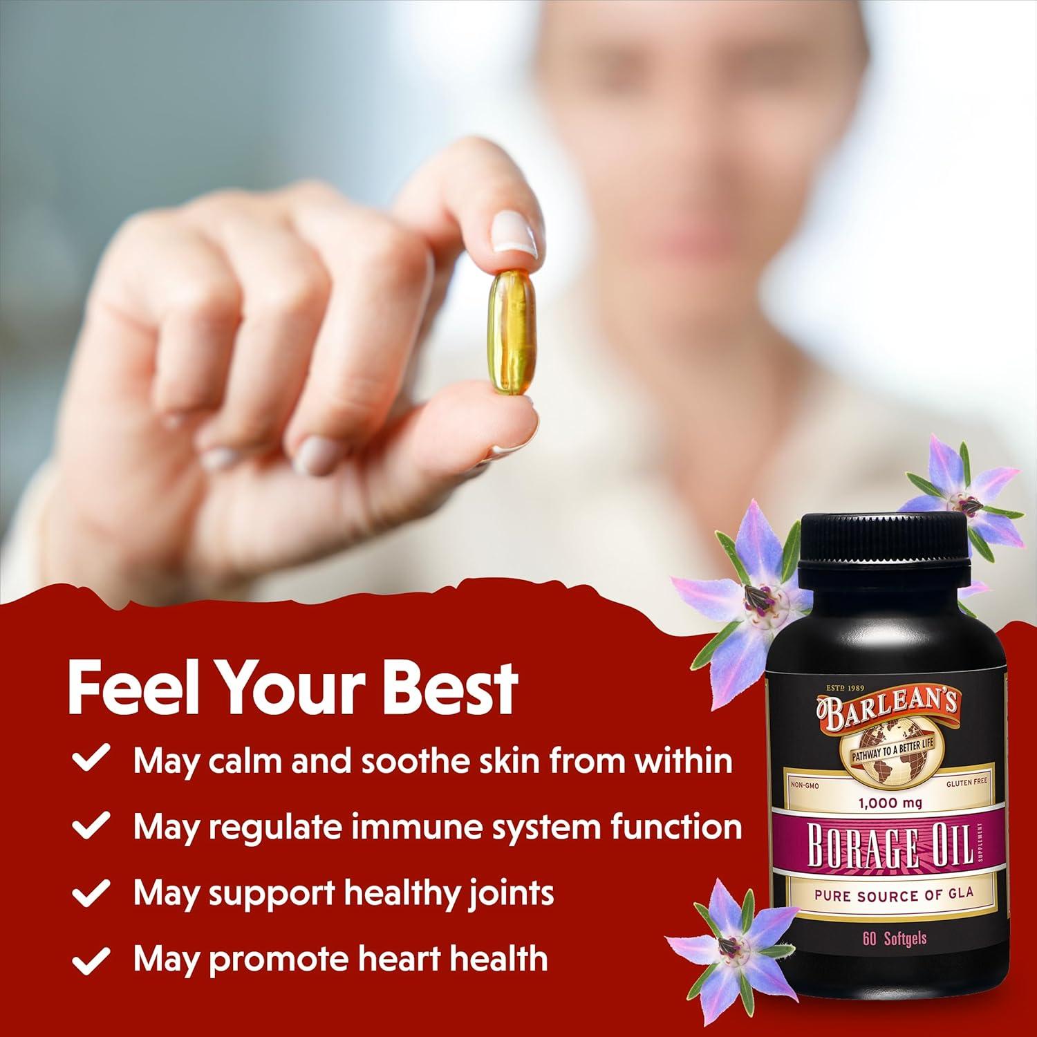 Suplemento de Aceite de Borraja Barlean's 1000 mg 60 Cápsulas