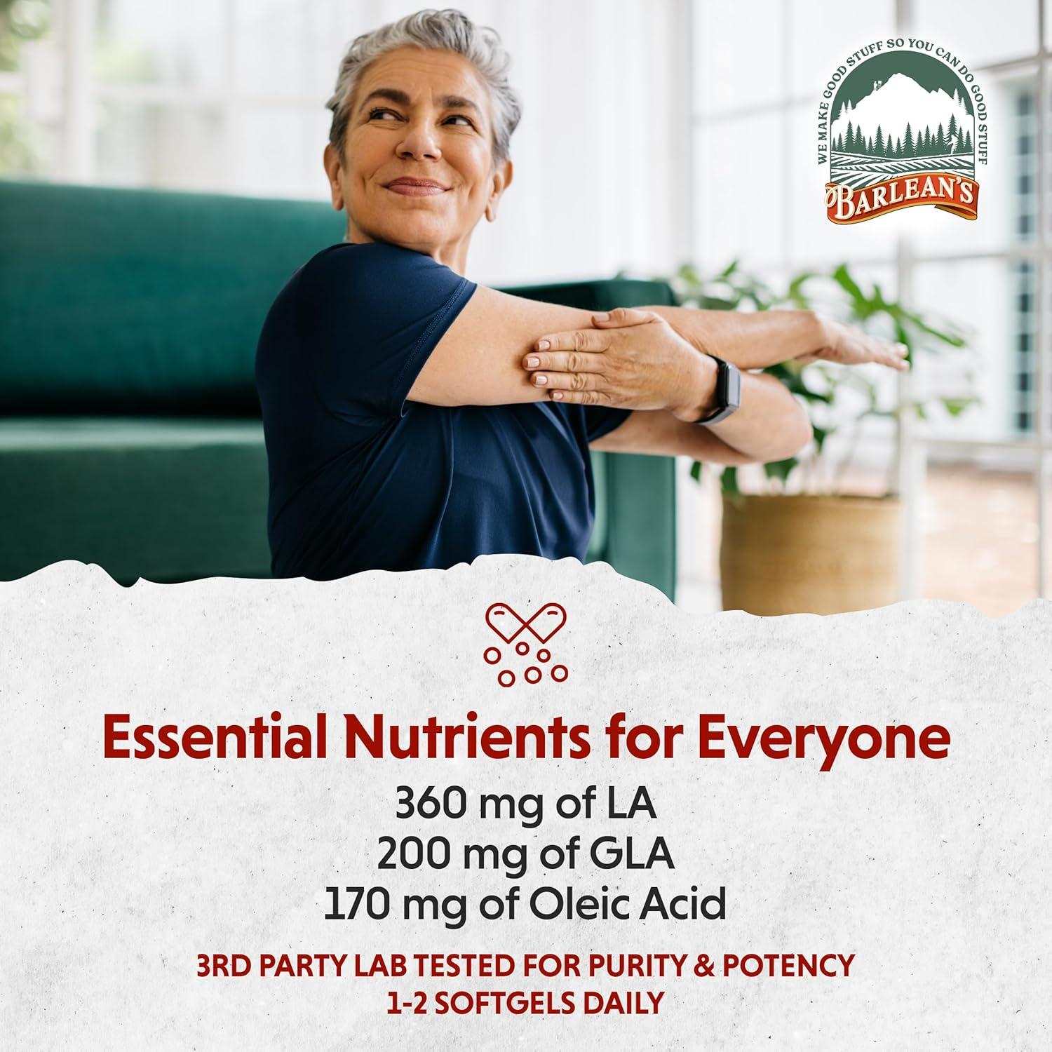 Suplemento de Aceite de Borraja Barlean's 1000 mg 60 Cápsulas