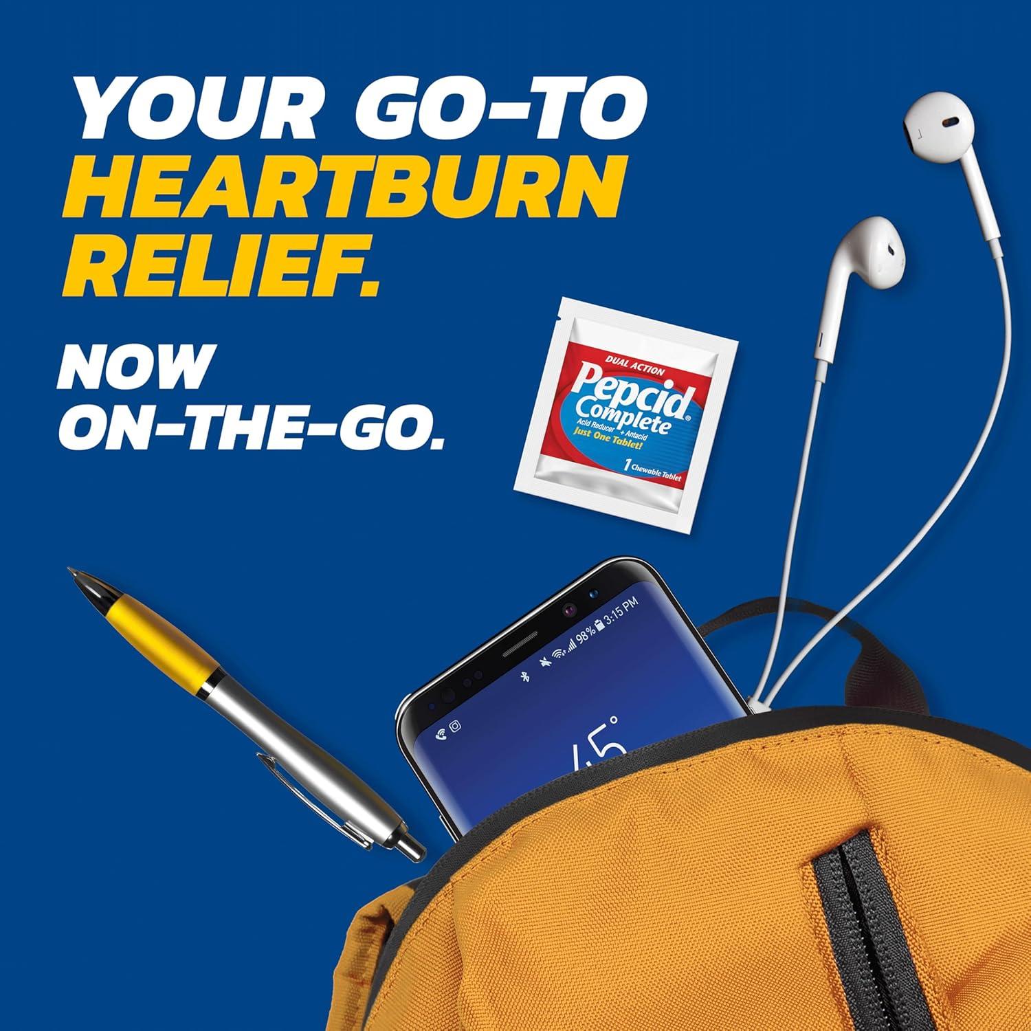 Pepcid Complete Antiácido Masticable Sabor Baya 8 Unidades