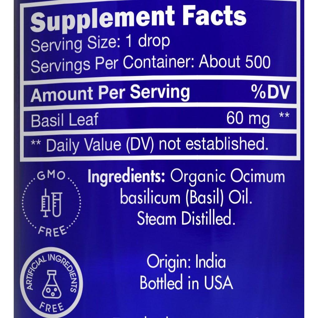 Aceite Esencial de Albahaca Orgánico Zongle 100% Puro 28 g